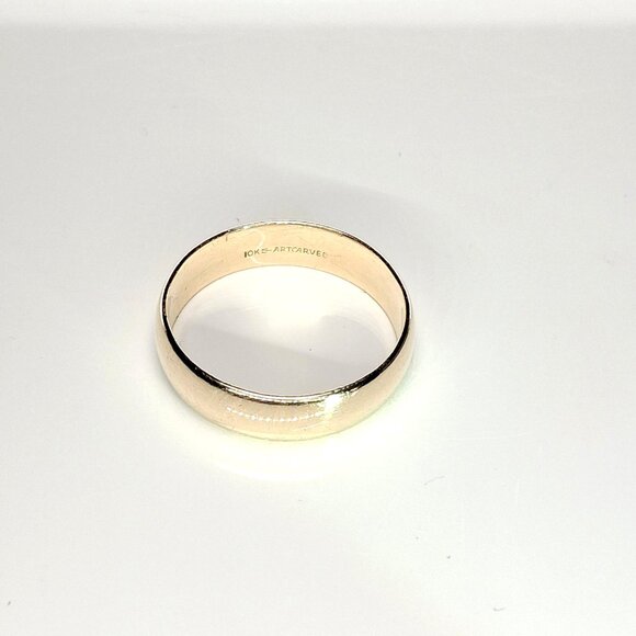 5mm 10K Solid Yellow Gold Plain Polished Wedding Band Ring Size 8 at 3.0 Grams - Picture 4 of 8